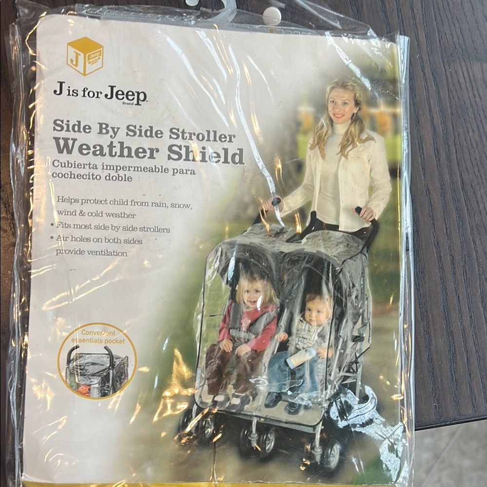 Jeep Stroller Weather Shield with Black Trim